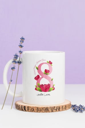 Alya Gift Shop Kişiye Özel Kadınlar Günü Kupa Bardak