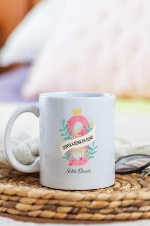 Alya Gift Shop Kişiye Özel Kadınlar Günü Kupa Bardak