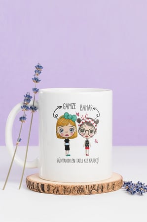 Alya Gift Shop Kişiye Özel Dünyanın En Tatlı Kız Kardeşi Kupa Bardak