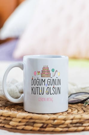 Alya Gift Shop Kişiye Özel Doğum Günün Kutlu Olsun Kupa Bardak