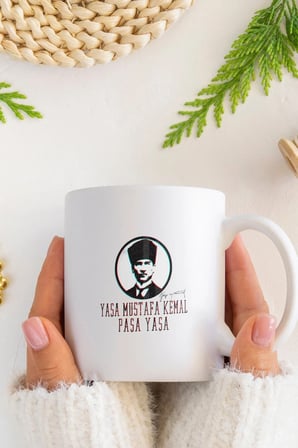 Alya Gift Shop Kişiye Özel Yaşa Mustafa Kemal Paşa Kupa Bardak