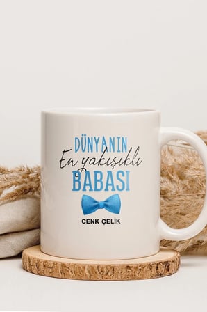 Alya Gift Shop Kişiye Özel Dünyanın En Yakışıklı Babası Kupa Bardak