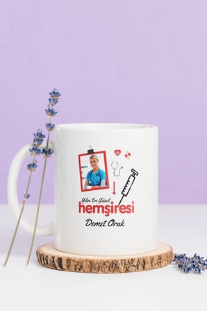 Alya Gift Shop Kişiye Özel Yılın Hemşiresi Kupa Bardak