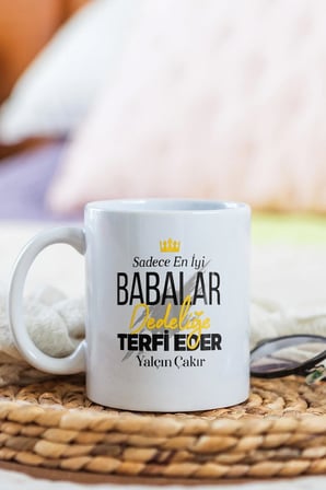 Alya Gift Shop Kişiye Özel En İyi Babalar Dedeliğe Terfi Eder Kupa Bardak