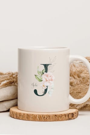 Alya Gift Shop Kişiye Özel J Harfli Kupa Bardak