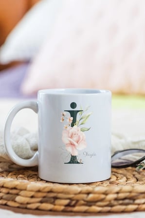 Alya Gift Shop Kişiye Özel İ Harfli Kupa Bardak