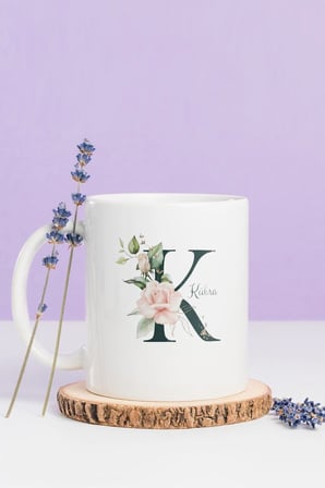 Alya Gift Shop Kişiye Özel K Harfli Kupa Bardak