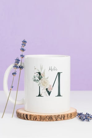 Alya Gift Shop Kişiye Özel M Harfli Kupa Bardak