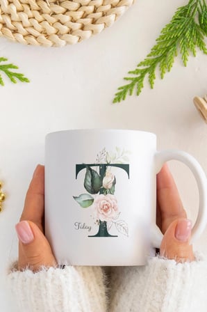 Alya Gift Shop Kişiye Özel T Harfli Kupa Bardak