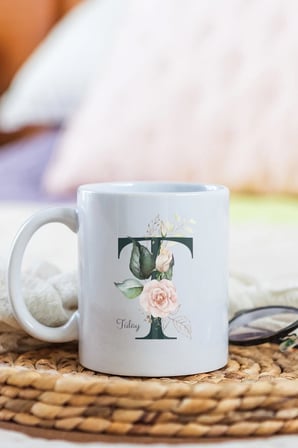 Alya Gift Shop Kişiye Özel T Harfli Kupa Bardak