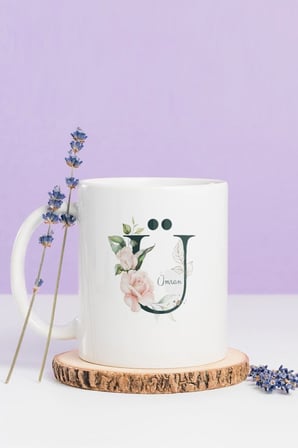 Alya Gift Shop Kişiye Özel Ü Harfli Kupa Bardak