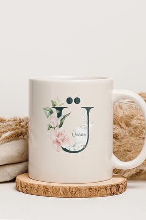 Alya Gift Shop Kişiye Özel Ü Harfli Kupa Bardak