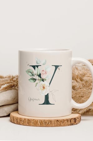 Alya Gift Shop Kişiye Özel Y Harfli Kupa Bardak