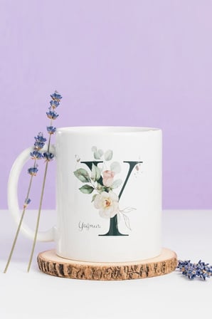 Alya Gift Shop Kişiye Özel Y Harfli Kupa Bardak