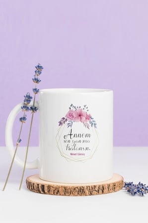 Alya Gift Shop Kişiye Özel Annem Kupa Bardak