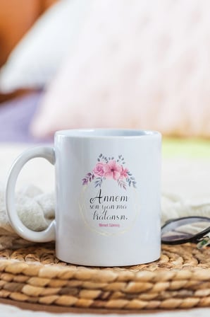 Alya Gift Shop Kişiye Özel Annem Kupa Bardak