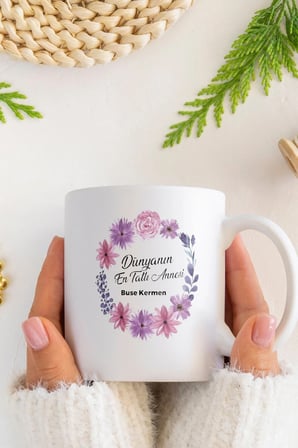 Alya Gift Shop Kişiye Özel Dünyanın En Tatlı Annesi Kupa Bardak