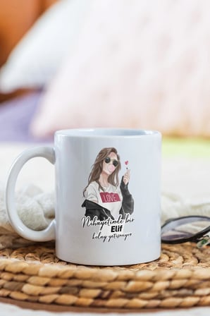 Alya Gift Shop Kişiye Özel Elif Kolay Yetişmiyor Kupa Bardak