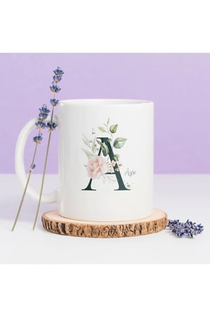 Alya Gift Shop Kişiye Özel A Harfli Kupa Bardak
