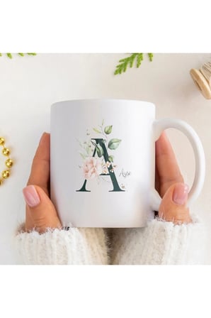 Alya Gift Shop Kişiye Özel A Harfli Kupa Bardak
