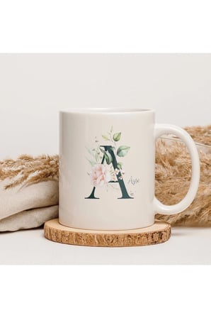 Alya Gift Shop Kişiye Özel A Harfli Kupa Bardak