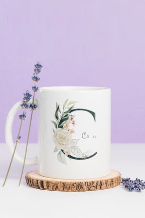 Alya Gift Shop Kişiye Özel C Harfli Kupa Bardak