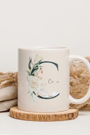 Alya Gift Shop Kişiye Özel C Harfli Kupa Bardak