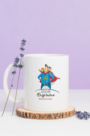 Alya Gift Shop Kişiye Özel Dünyanın En İyi Babası Kupa Bardak