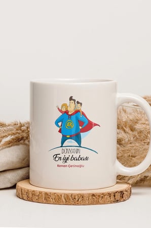 Alya Gift Shop Kişiye Özel Dünyanın En İyi Babası Kupa Bardak