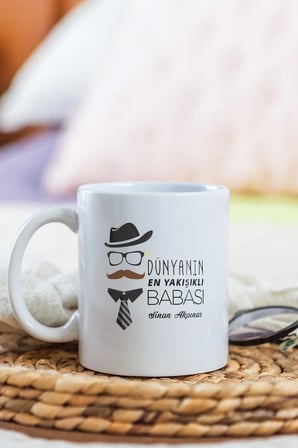 Alya Gift Shop Kişiye Özel Dünyanın En Yakışıklı Babası Kupa Bardak