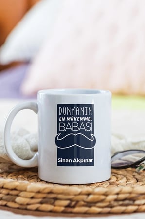 Alya Gift Shop Kişiye Özel Dünyanın En Mükemmel Babası Kupa Bardak