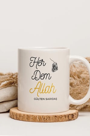 Alya Gift Shop Kişiye Özel Her Dem Allah Kupa Bardak