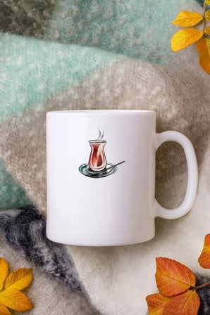 Alya Gift Shop Kişiye Özel Çay Logolu Kupa Bardak