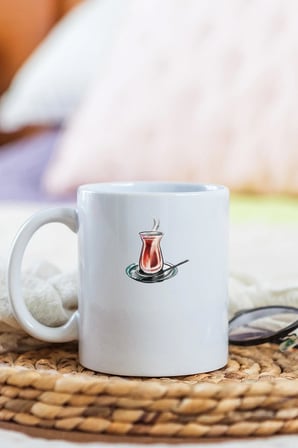 Alya Gift Shop Kişiye Özel Çay Logolu Kupa Bardak