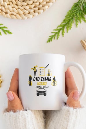 Alya Gift Shop Kişiye Özel Oto Tamir Ustası Kupa Bardak