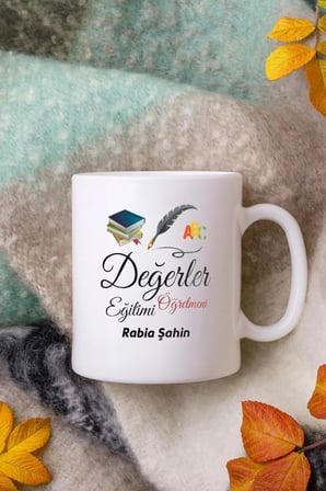 Alya Gift Shop Kişiye Özel Değerler Eğitimi Öğretmeni Kupa Bardak
