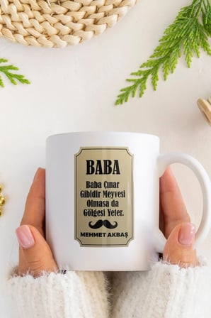 Alya Gift Shop Kişiye Özel Baba Kupa Bardak