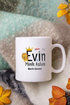 Alya Gift Shop Kişiye Özel Evin Minik Aslanı Kupa Bardak
