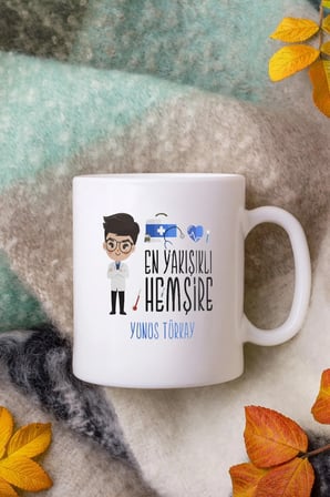 Alya Gift Shop Kişiye Özel En Yakışıklı Hemşire Kupa Bardak