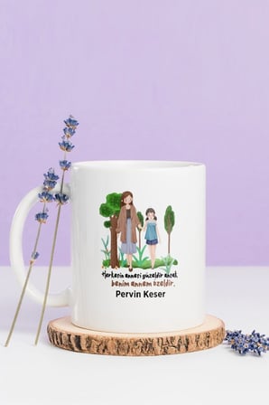 Alya Gift Shop Kişiye Özel Herkesin Annesi Güzeldir Benimki Özeldir Kupa Bardak