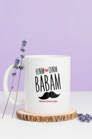 Alya Gift Shop Kişiye Özel Benim Canım Babam Kupa Bardak