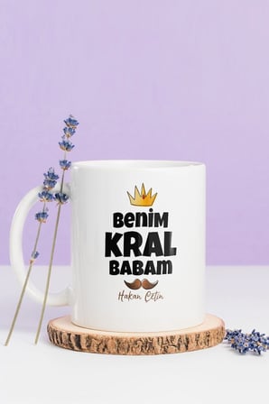 Alya Gift Shop Kişiye Özel Benim Kral Babam Kupa Bardak