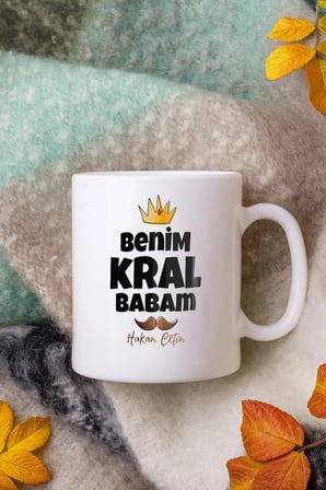 Alya Gift Shop Kişiye Özel Benim Kral Babam Kupa Bardak