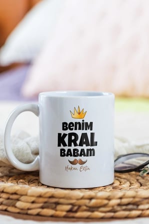 Alya Gift Shop Kişiye Özel Benim Kral Babam Kupa Bardak