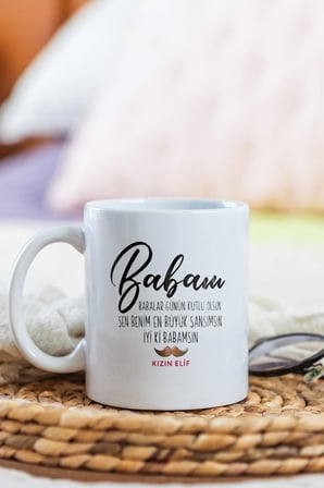 Alya Gift Shop Kişiye Özel Babam Kupa Bardak