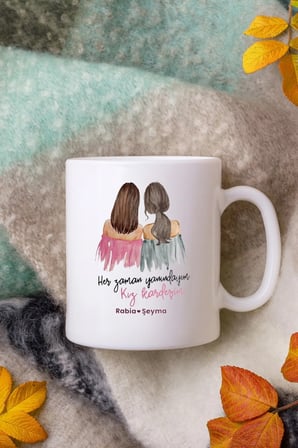 Alya Gift Shop Kişiye Özel Her Zaman Yanındayım Kız Kardeşim Kupa Bardak