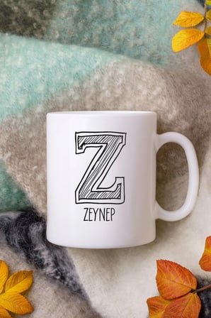 Alya Gift Shop Kişiye Özel Z Harfli Kupa Bardak