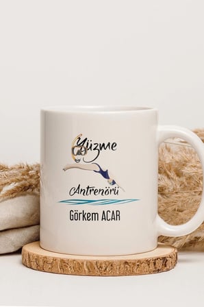 Alya Gift Shop Kişiye Özel Yüzme Antrenörü Kupa Bardak