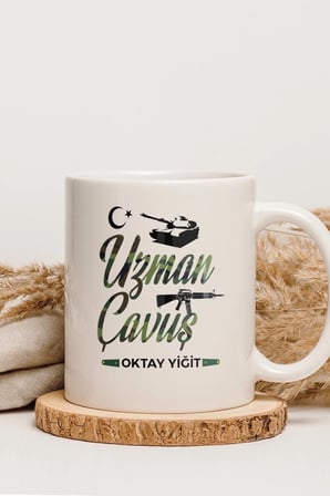 Alya Gift Shop Kişiye Özel Uzman Çavuş Kupa Bardak