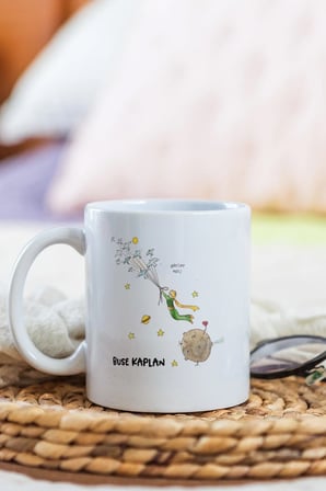 Alya Gift Shop Kişiye Özel Küçük Prens Tasarımlı Kupa Bardak